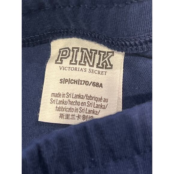 NWT Pink Women’s Cotton Stretch High Waist Full Length Campus Jogger Size S Blue - Picture 4 of 7